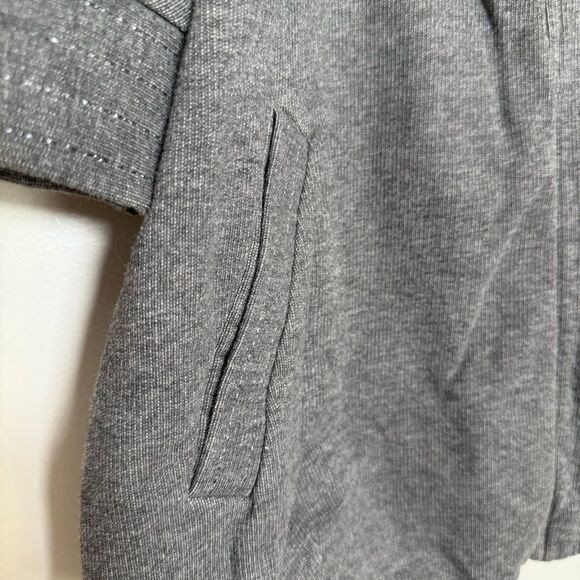Weekend Max Mara Cardigan Jacket Womens Sz L Gray Button Up Short Sleeve Soft - Picture 5 of 14